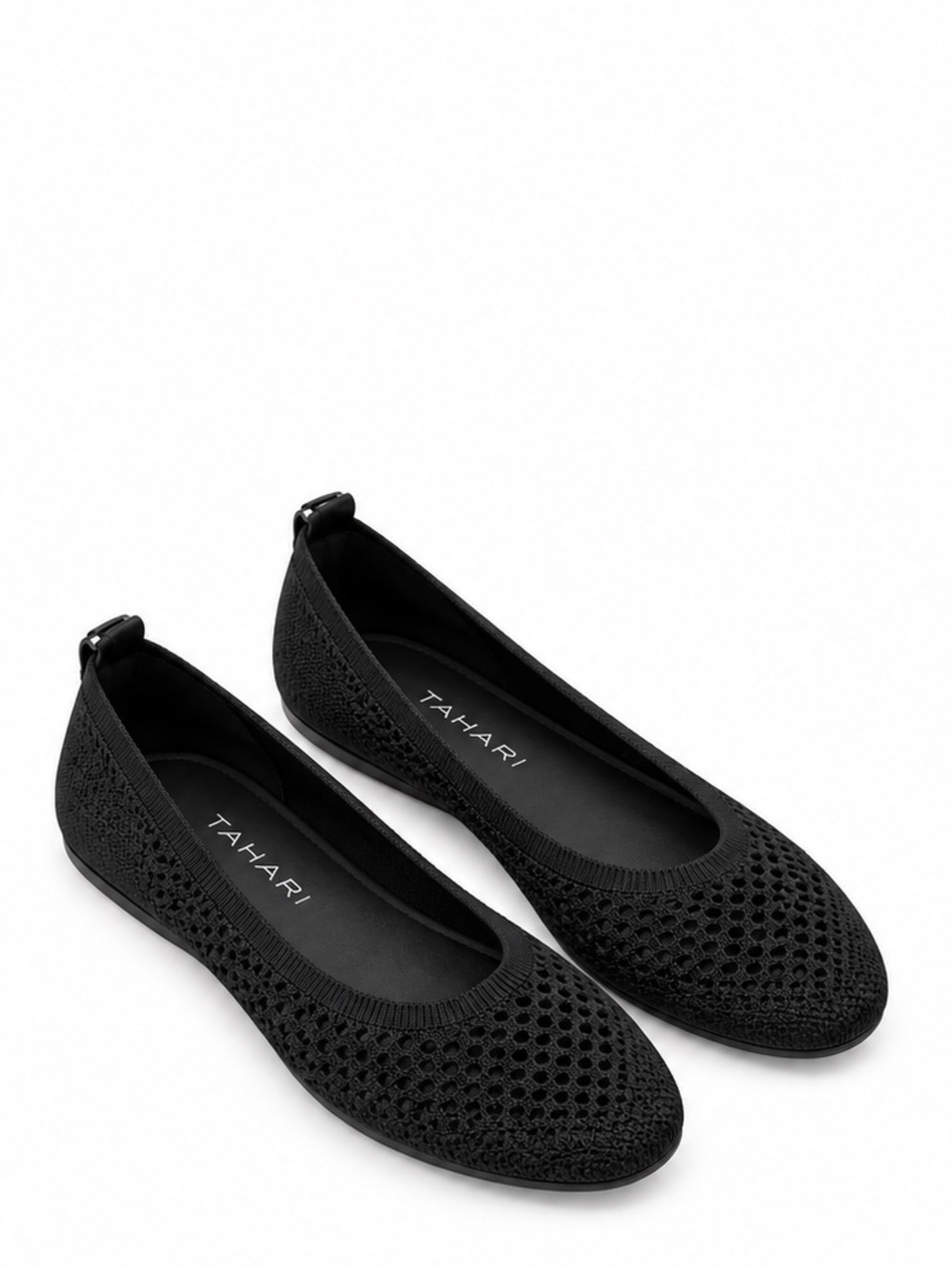 Tahari Women’s Black Knit Ballet Flats Size 9 NWT